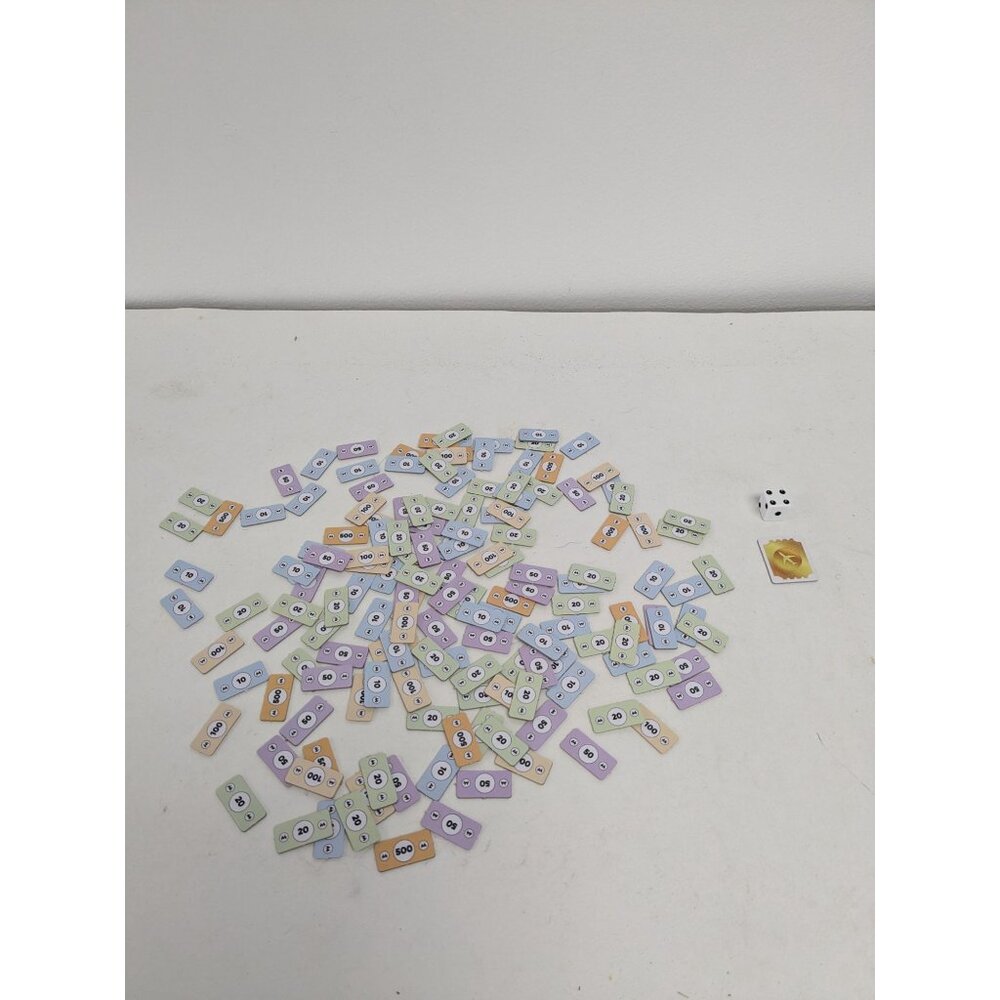 2022 Monopoly Travel World Tour Game Replacement Money Golden Ticket And Dice